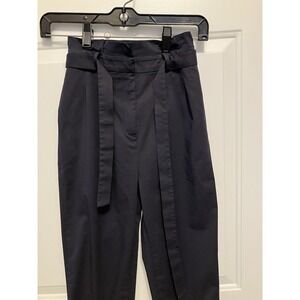 Les Coyotes De Paris‎ Girls Size 10 Navy Blue Belted Designer Pants Trousers